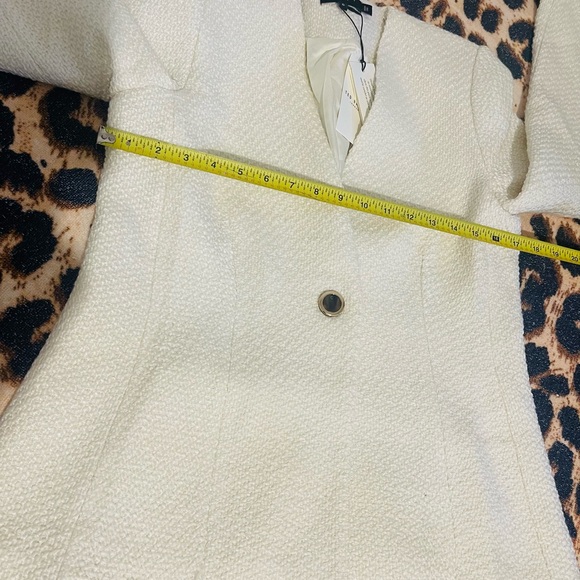 Ted Baker Tweed V Neck Blazer Vanilla Ice size 6 - Picture 8 of 10